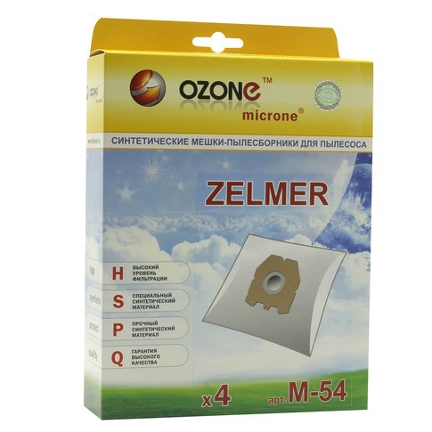 картинка OZONE M-54,синтет.4шт. тип-А494120,00 мешки пылесборники для пылесоса Zelmer  в интернет-магазине  BTK-shop.ru Судак